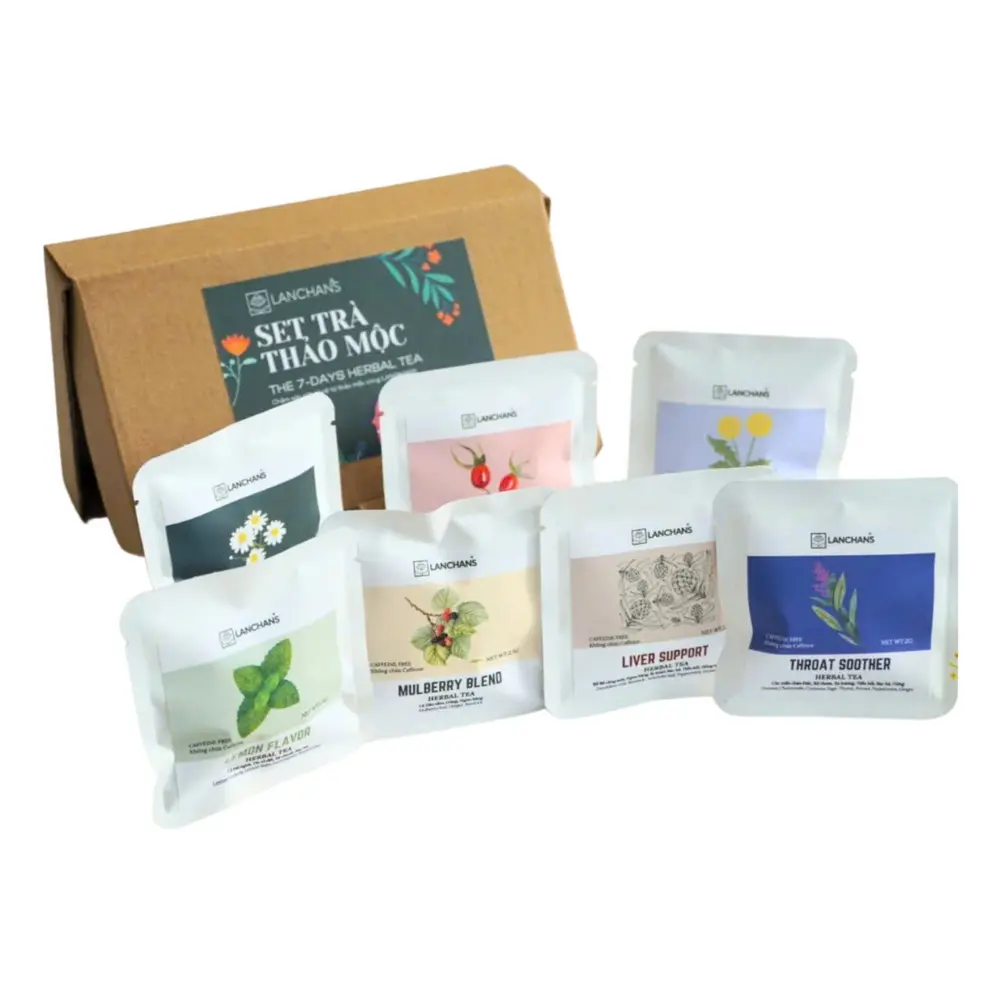 Set Trà Thảo Mộc 7 Ngày, The 7-Day Herbal Tea Set, 7 Túi Lọc (15g) - LANCHANS